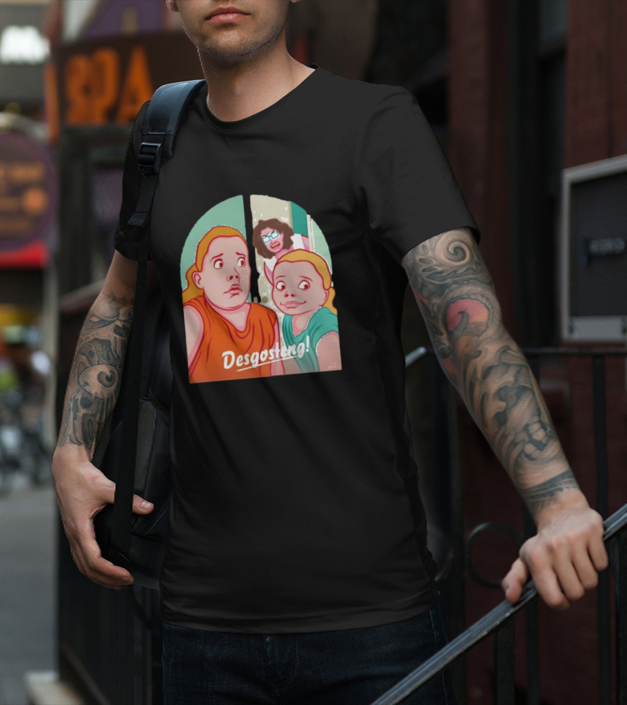 Desgosteng Nostalgic Cartoon Reaction Scene T-Shirt