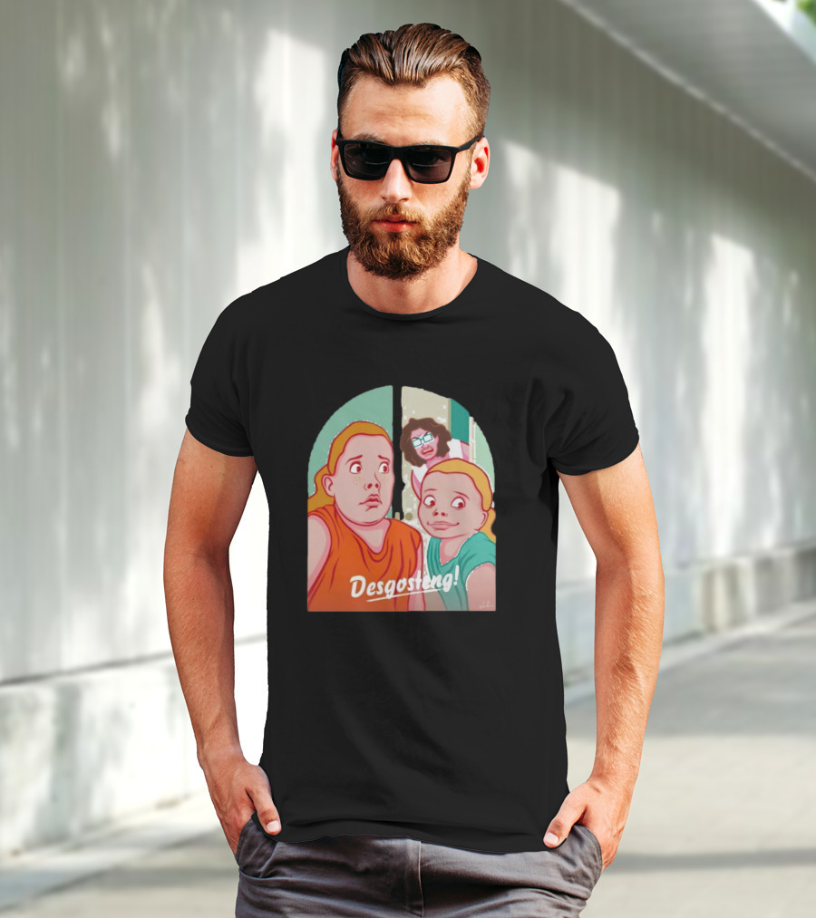 Desgosteng Nostalgic Cartoon Reaction Scene T-Shirt