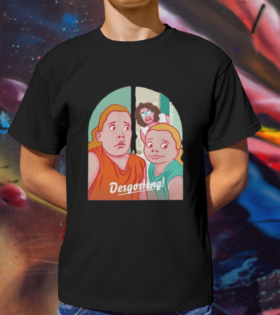 Desgosteng Nostalgic Cartoon Reaction Scene T-Shirt