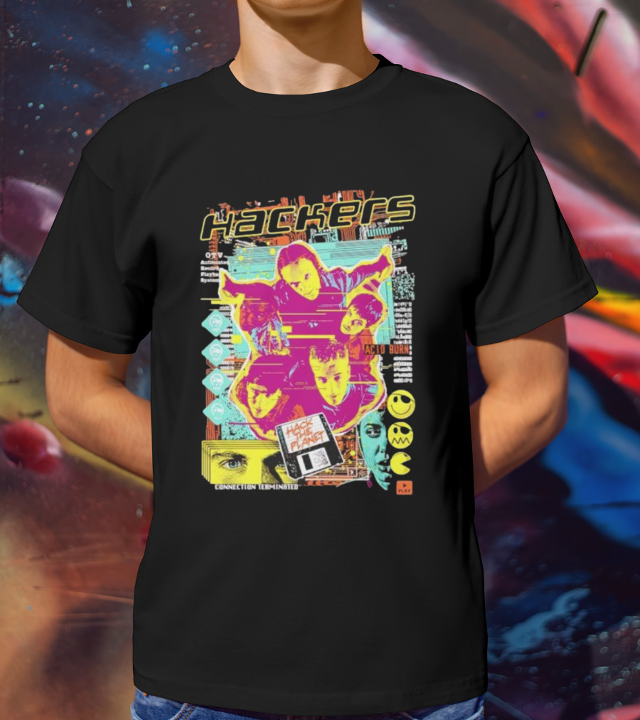 Hackers Acid Burn Connection Terminated Hack The Planet T-Shirt