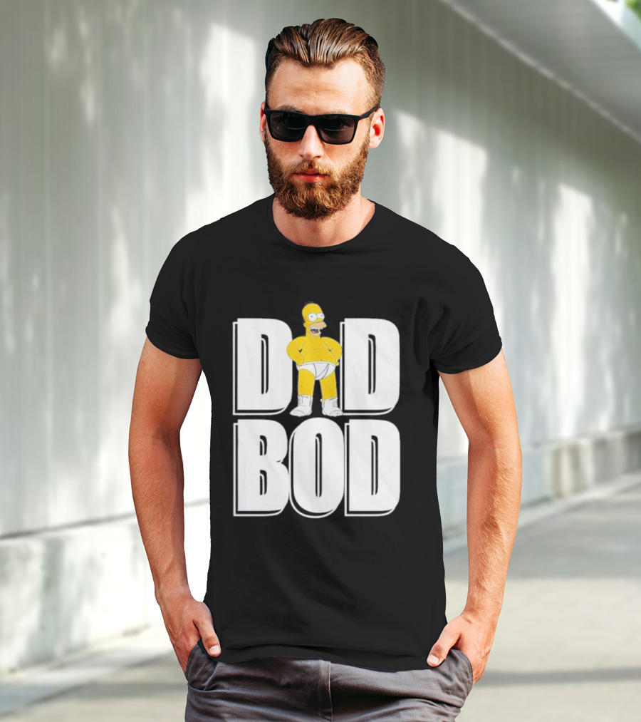 Homer Simpson Dad Bod Bold Cartoon T-Shirt