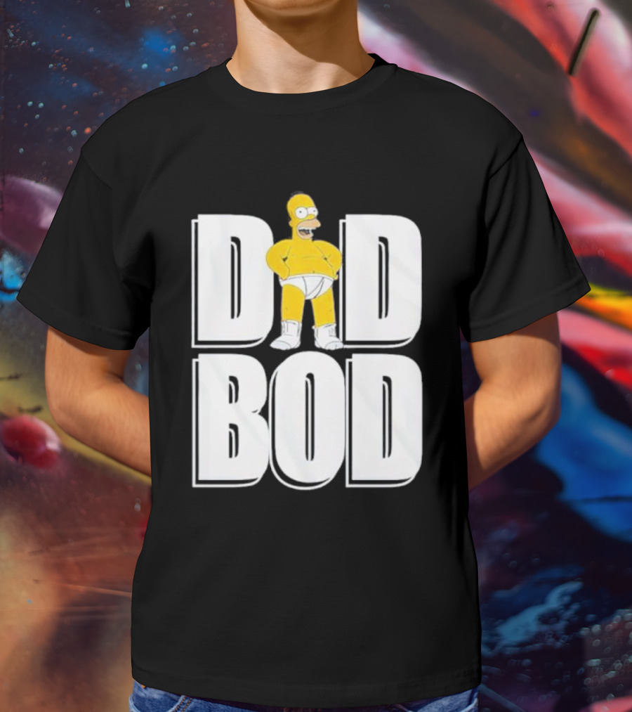 Homer Simpson Dad Bod Bold Cartoon T-Shirt