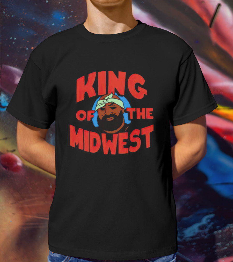 King Of The Midwest Isaiah Broner Style Art Character T-Shirt