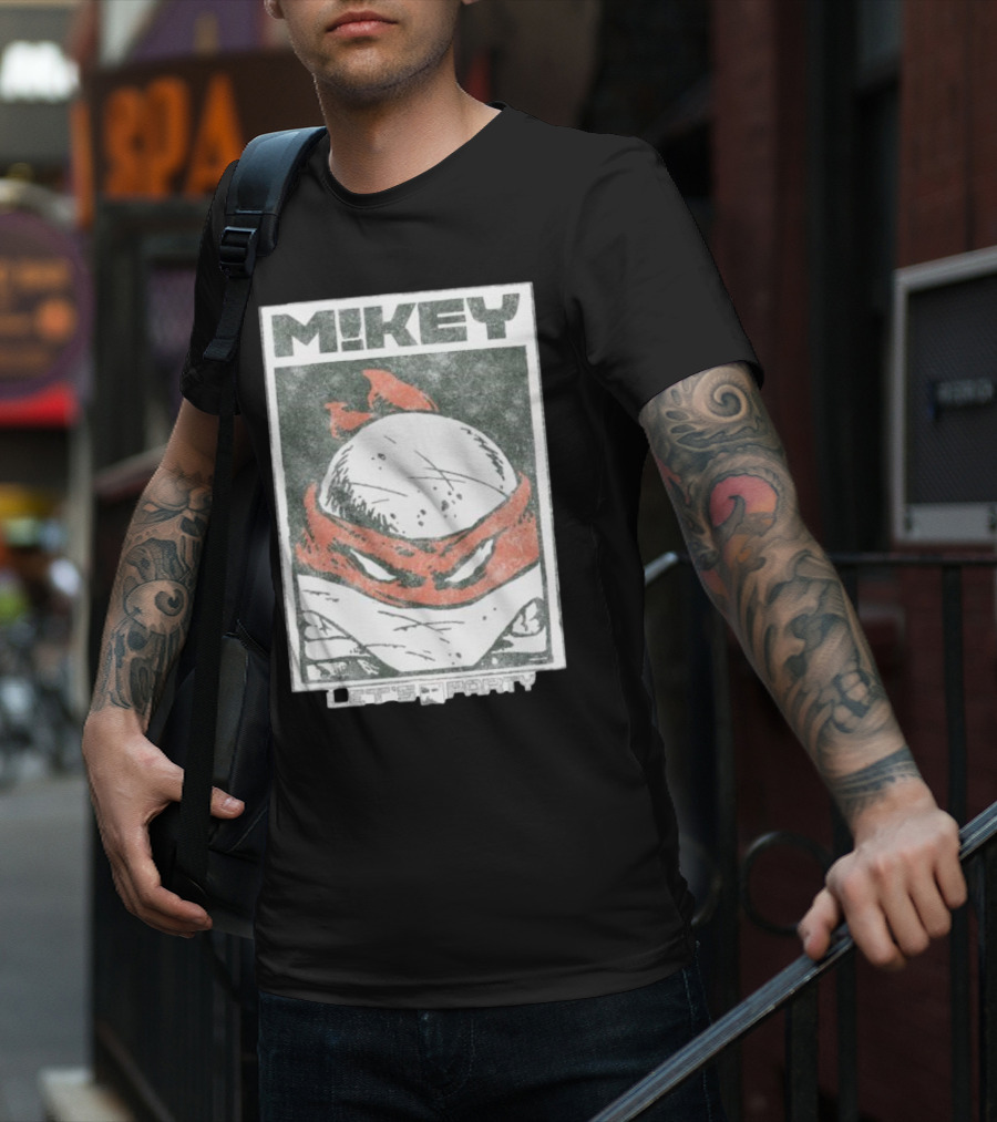 MIKEY Let's Party Teenage Mutant Ninja Turtles Retro Comic T-Shirt