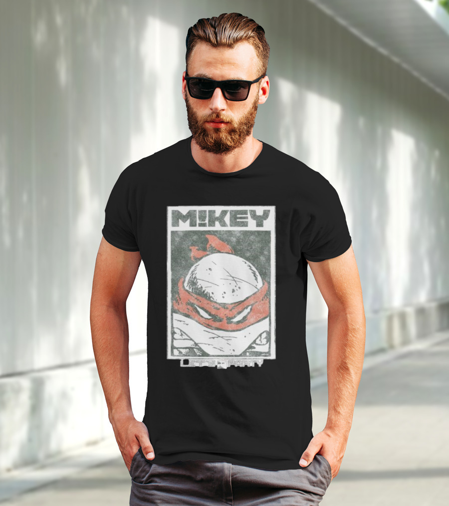 MIKEY Let's Party Teenage Mutant Ninja Turtles Retro Comic T-Shirt
