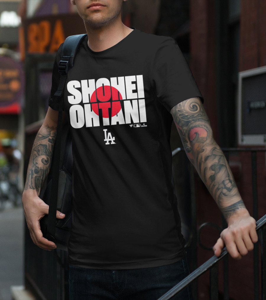 Shohei Ohtani Los Angeles Dodgers Japan Flag MLB Players T-Shirt