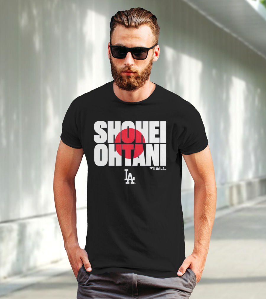 Shohei Ohtani Los Angeles Dodgers Japan Flag MLB Players T-Shirt