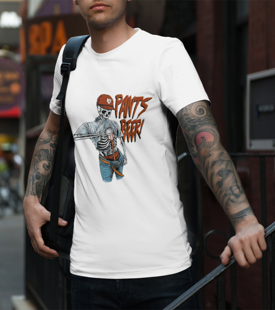 Skeleton Pants Beer T-Shirt