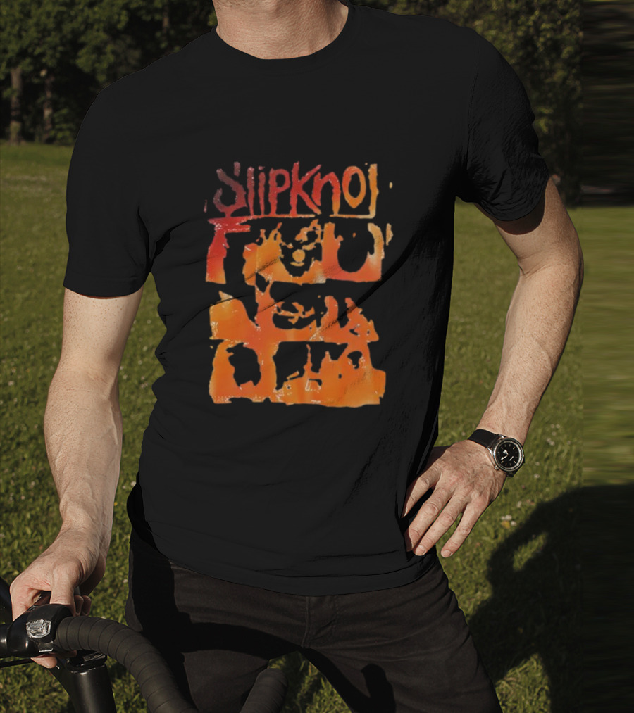 Slipknot The End So Far Orange Mask Grid T-Shirt