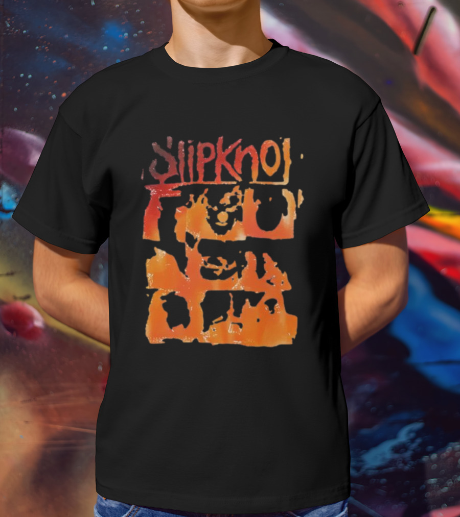 Slipknot The End So Far Orange Mask Grid T-Shirt