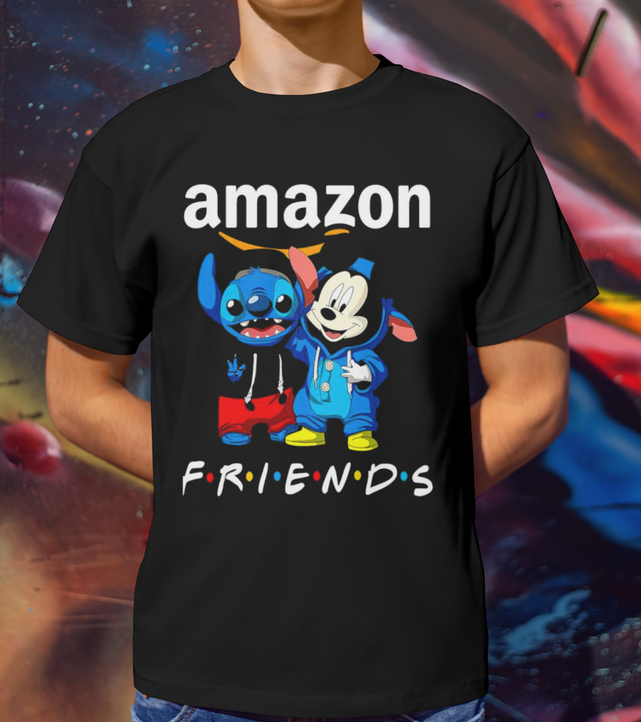 Stitch Mickey Amazon Friends Hoodie Characters T-Shirt