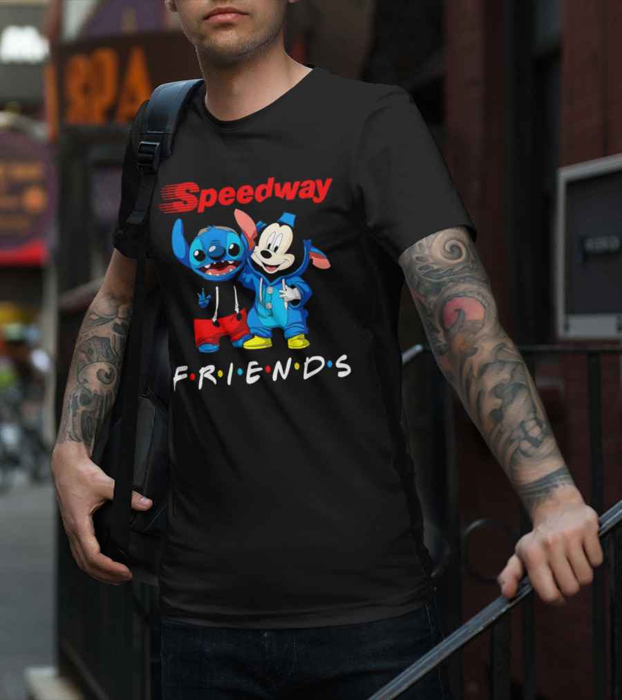 Speedway Friends Stitch Mickey T-Shirt