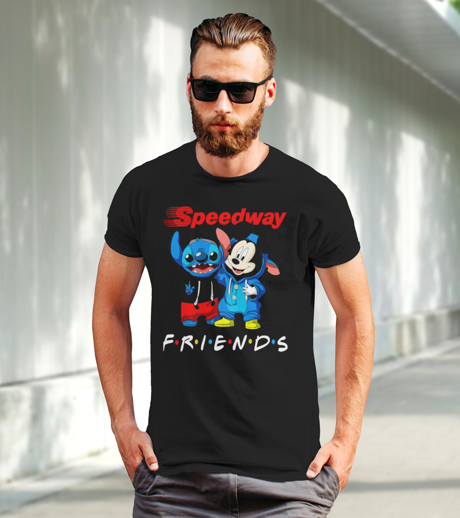 Speedway Friends Stitch Mickey T-Shirt
