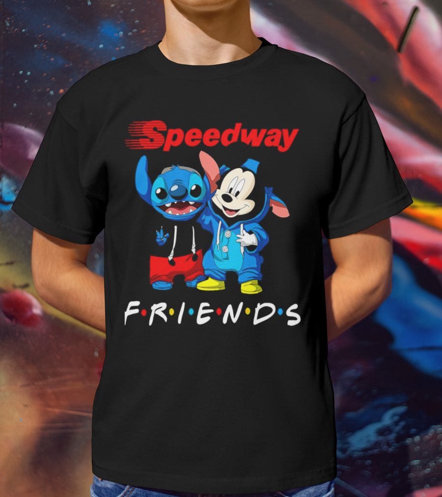 Speedway Friends Stitch Mickey T-Shirt