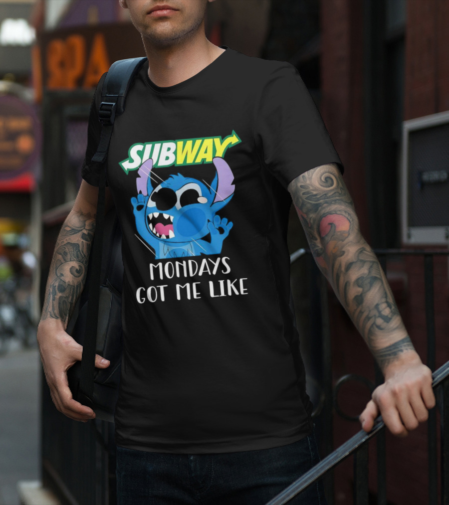 SUBWAY Mondays Got Me Like Stitch Reaction T-Shirt