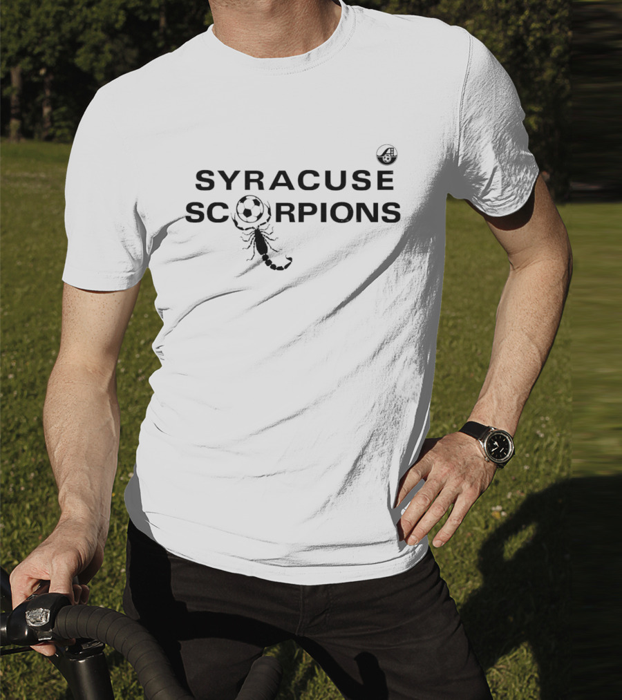 Syracuse Scorpions Soccer Ball Scorpion Logo American Soccer League T-Shirt