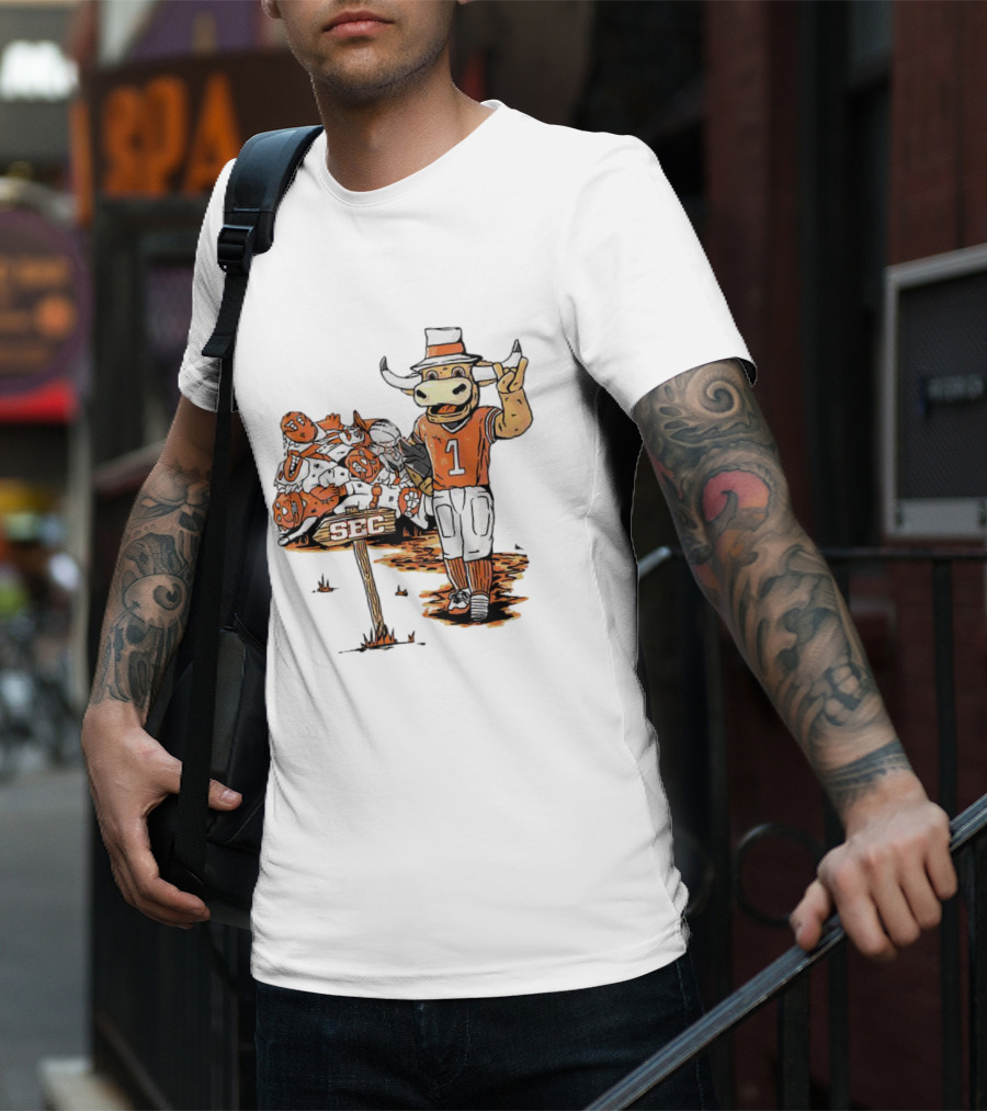 Texas Longhorns SEC Conference Champs Bull Mascot Sports T-Shirt