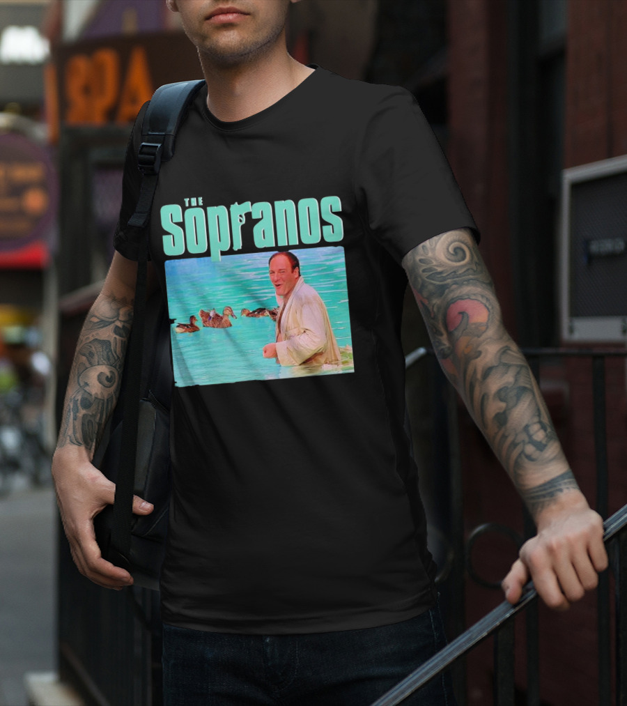 The Sopranos Tony In Water With Birds T-Shirt