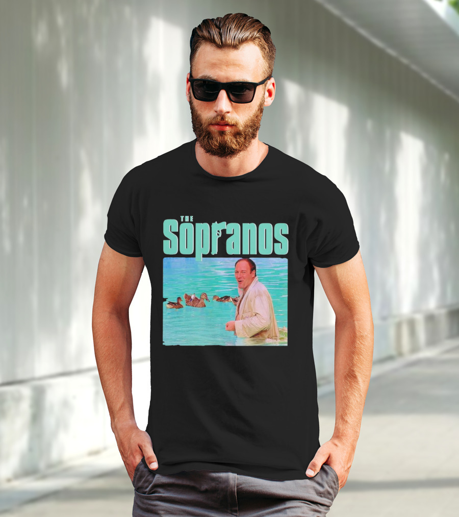 The Sopranos Tony In Water With Birds T-Shirt