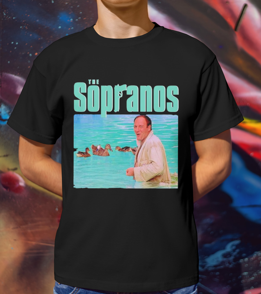 The Sopranos Tony In Water With Birds T-Shirt