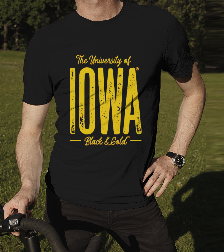 University Of Iowa Black And Gold IOWA T-Shirt