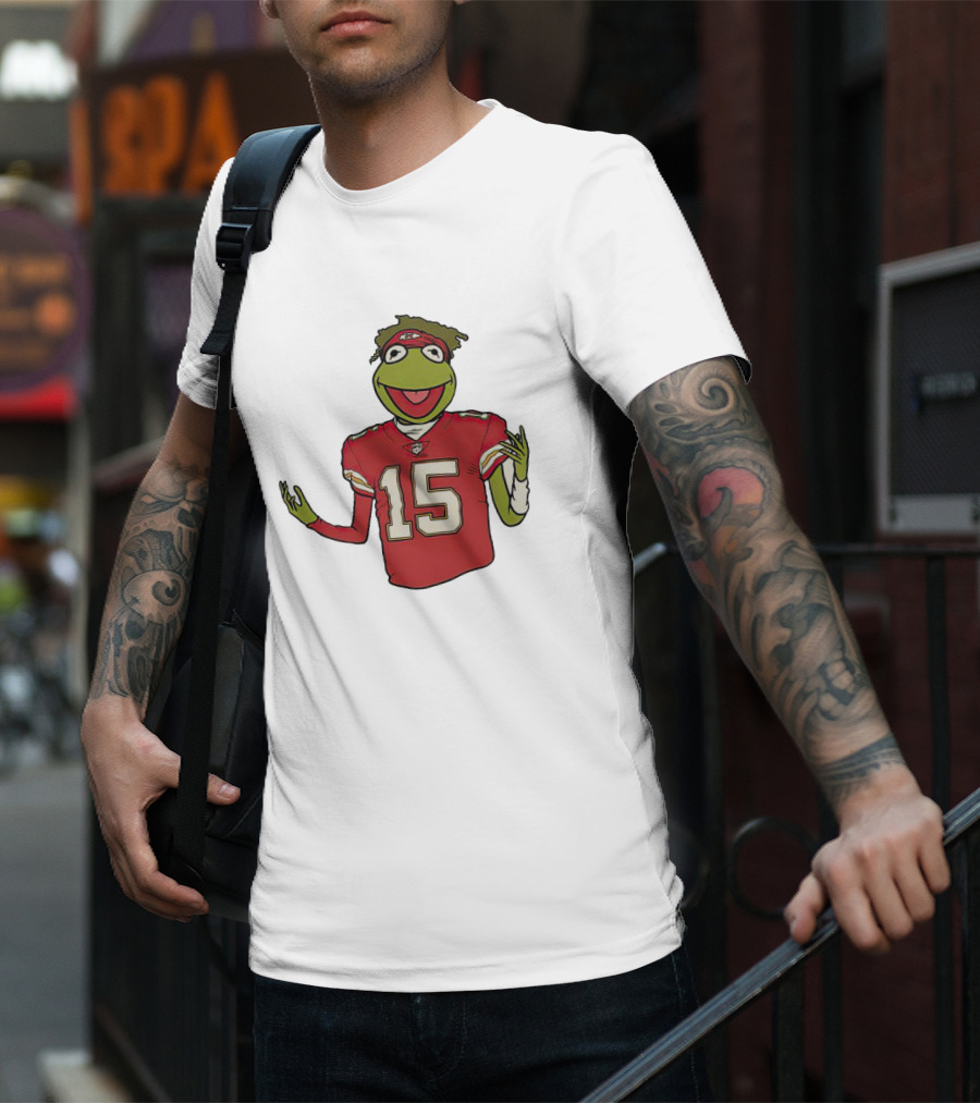 Chiefs Patrick Mahomes Kermit The Frog 15 Jersey T-Shirt