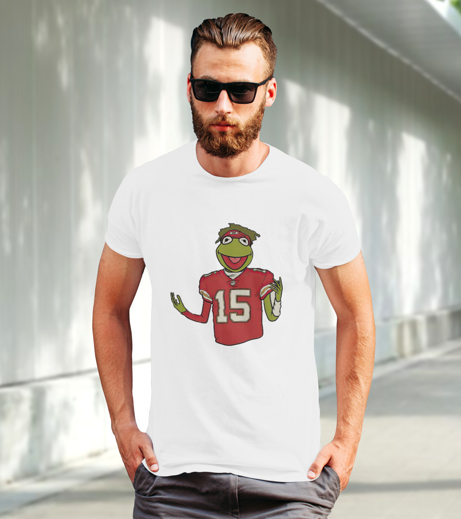 Chiefs Patrick Mahomes Kermit The Frog 15 Jersey T-Shirt