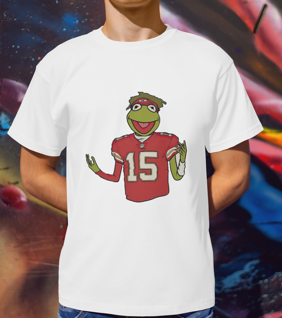 Chiefs Patrick Mahomes Kermit The Frog 15 Jersey T-Shirt