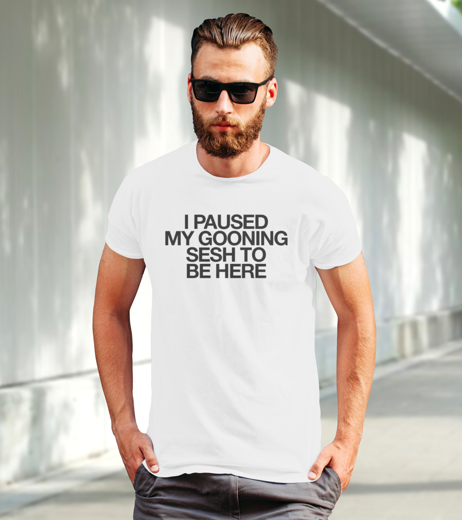 I Paused My Gooning Sesh To Be Here T-Shirt