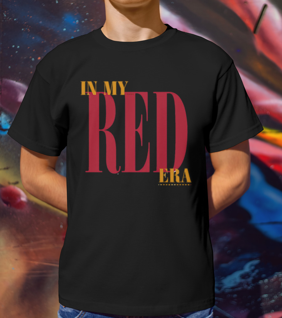 In My Red Era Taylor Swift Inspired Typography T-Shirt