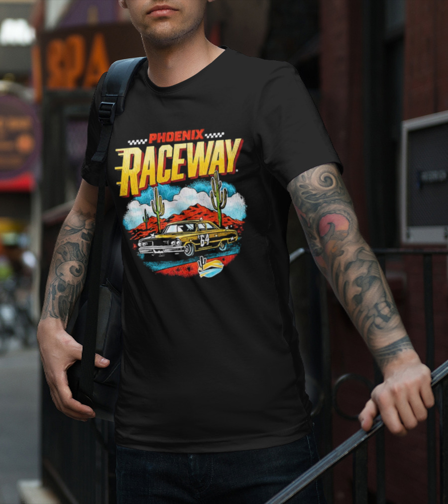 Phoenix Raceway Vintage Car Desert Scene Number 64 T-Shirt