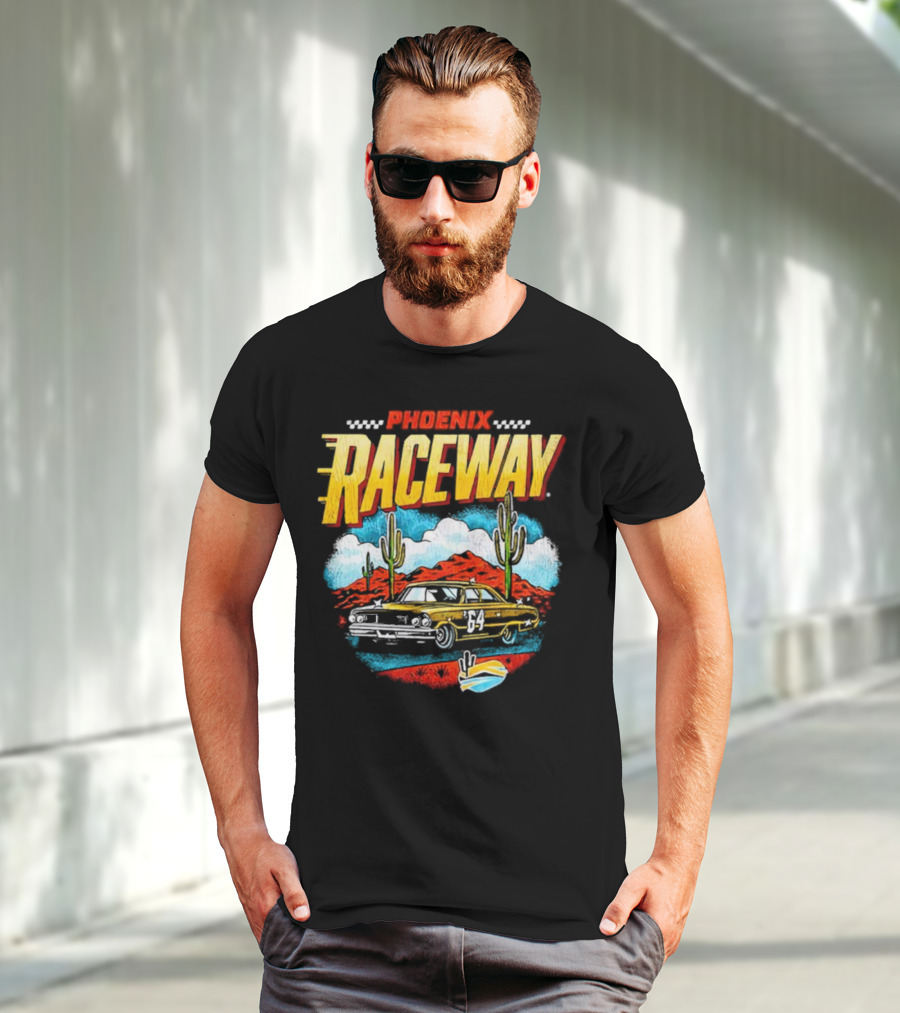 Phoenix Raceway Vintage Car Desert Scene Number 64 T-Shirt