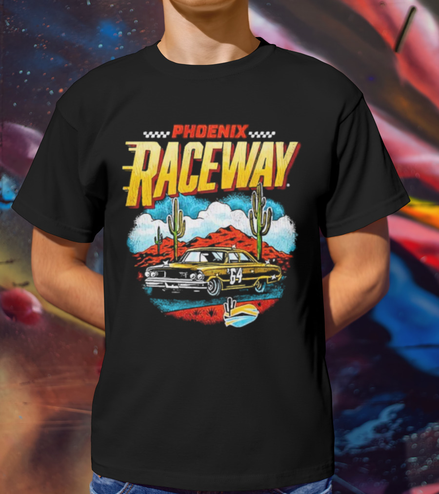 Phoenix Raceway Vintage Car Desert Scene Number 64 T-Shirt