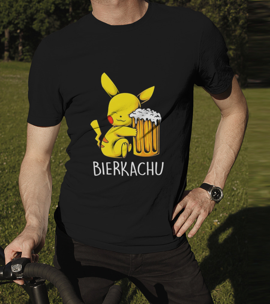 Pokemon Pikachu Bierkachu With Beer Mug T-Shirt