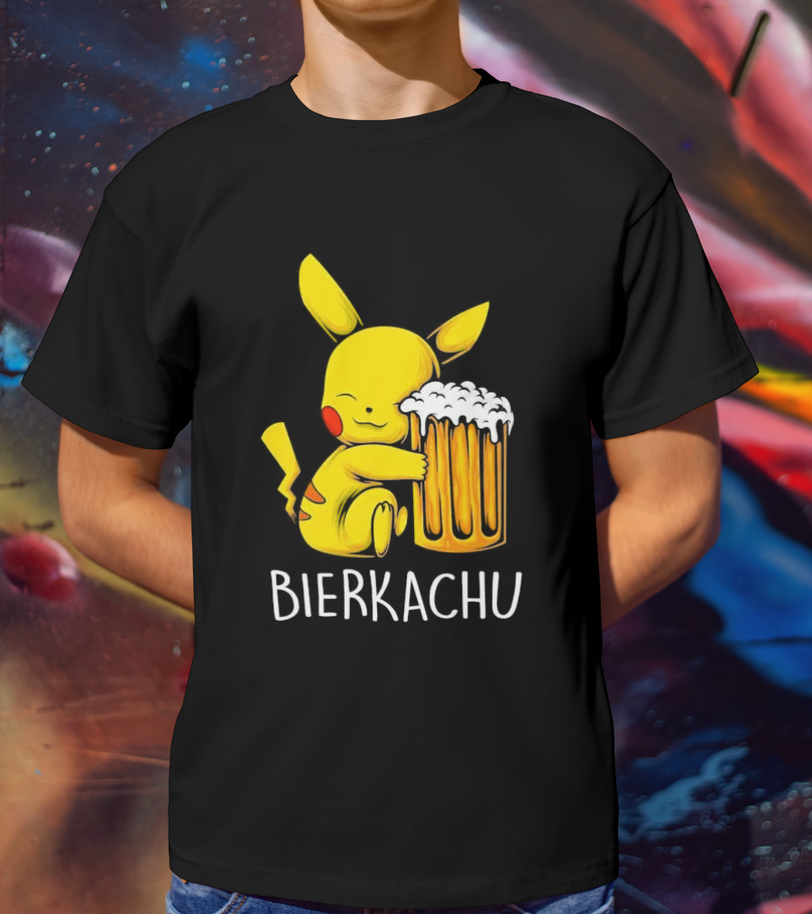 Pokemon Pikachu Bierkachu With Beer Mug T-Shirt