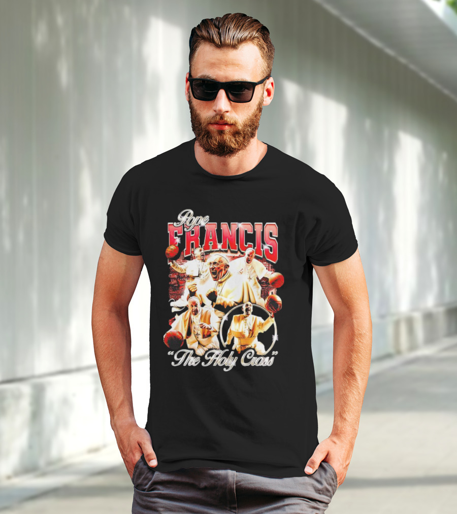 Pope Francis Basketball Collage The Holy Cross T-Shirt