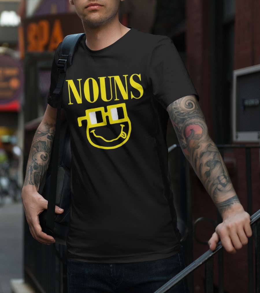 Nouns Nirvana Smiley Face With Glasses T-Shirt