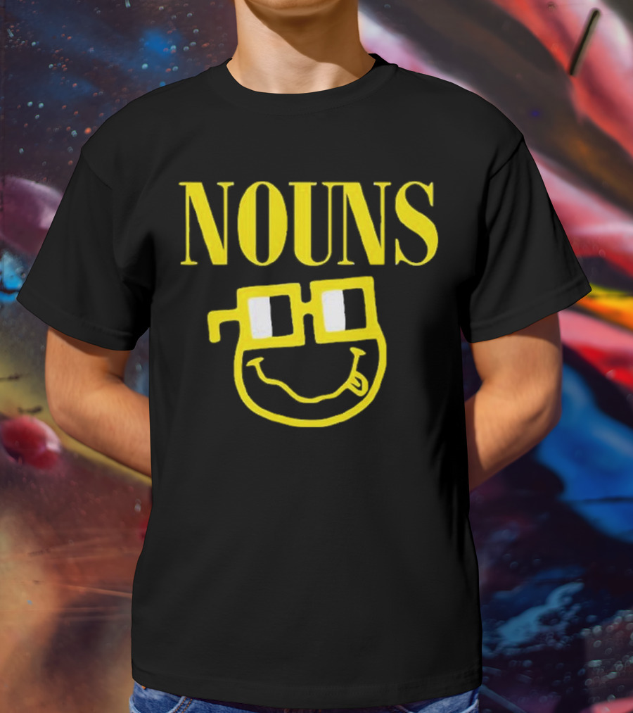 Nouns Nirvana Smiley Face With Glasses T-Shirt
