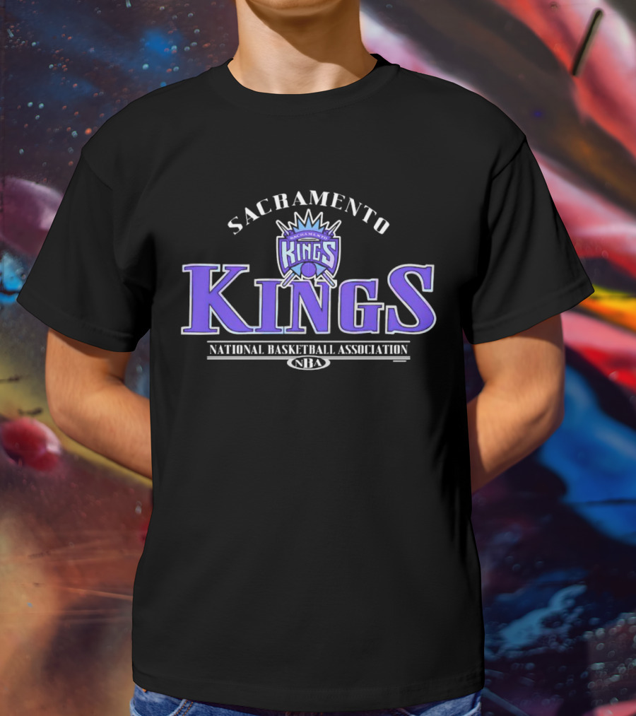 Sacramento Kings National Basketball Association NBA Logo Purple And Black T-Shirt