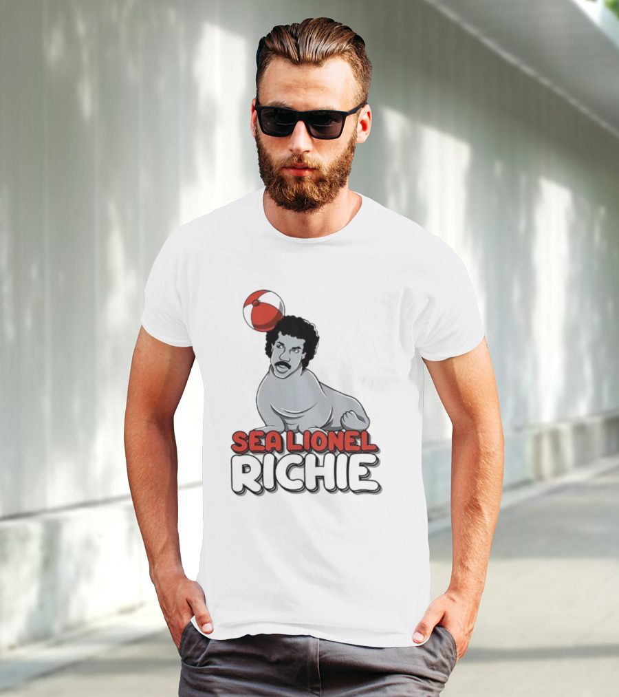 Sea Lionel Richie Beach Ball Animal Character T-Shirt