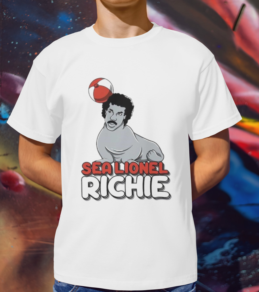 Sea Lionel Richie Beach Ball Animal Character T-Shirt