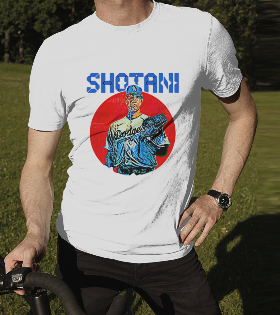 SHOTANI 17 Dodgers Japanese Flag T-Shirt
