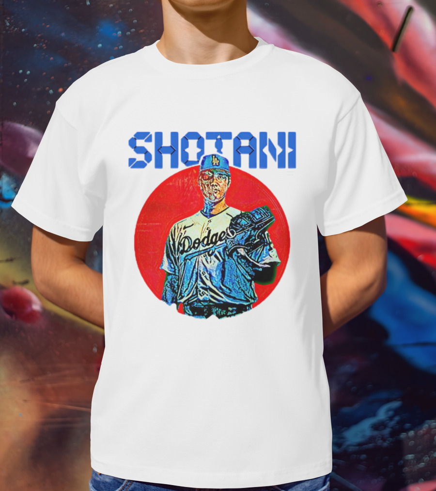 SHOTANI 17 Dodgers Japanese Flag T-Shirt