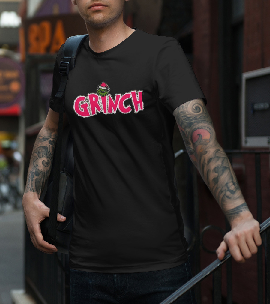 Southern Shack Grinch Pink Christmas T-Shirt