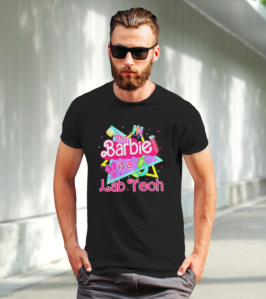 This Barbie Is A Lab Tech Neon Science Icons And Microbiology T-Shirt