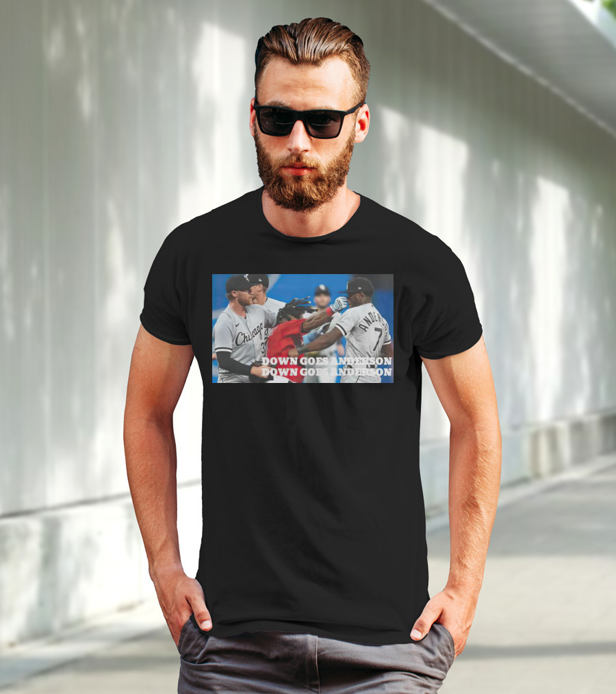 Ramírez Down Goes Anderson Chicago Baseball Confrontation T-Shirt