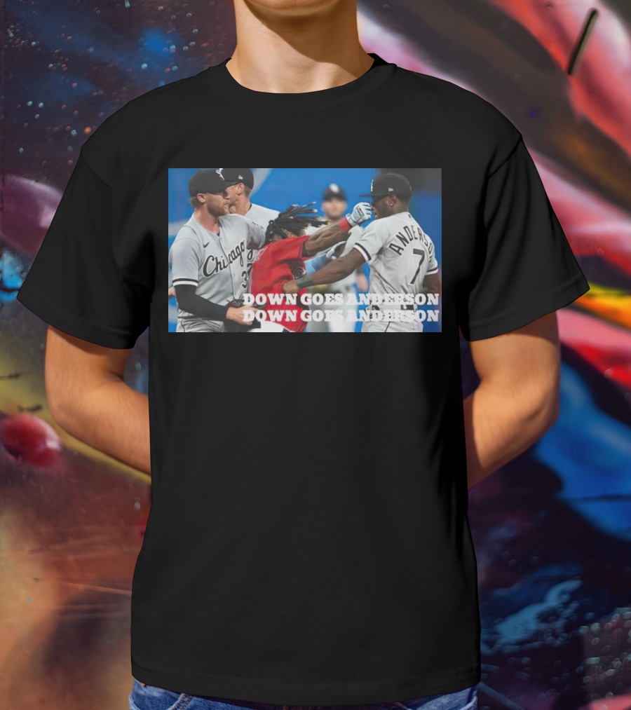 Ramírez Down Goes Anderson Chicago Baseball Confrontation T-Shirt