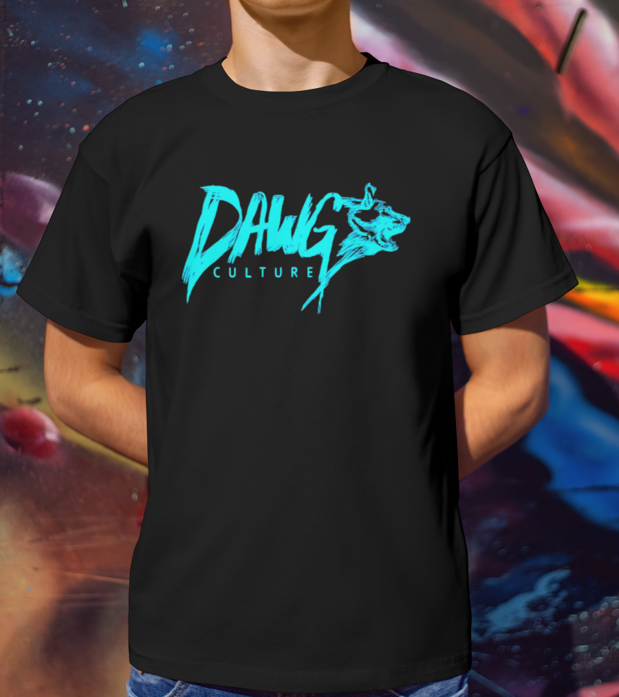Dawg Culture Bold Athletic Spirit With Fierce Blue Dog T-Shirt