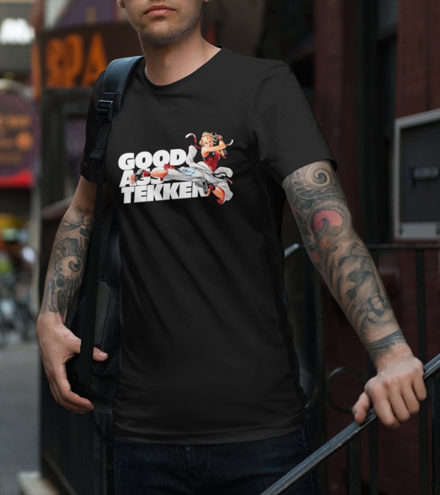 GOOD ASS TEKKEN VIDEO GAME FIGHTER CHARACTER KICKING POSE T-Shirt