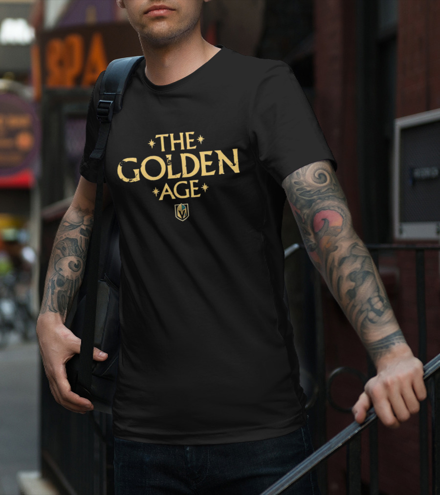 Vegas Golden Knights The Golden Age Logo Stars T-Shirt